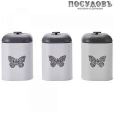 Backman DIANA BM-0807 банки для сыпучих в наборе, сталь, в подарочной упаковке 3 шт.