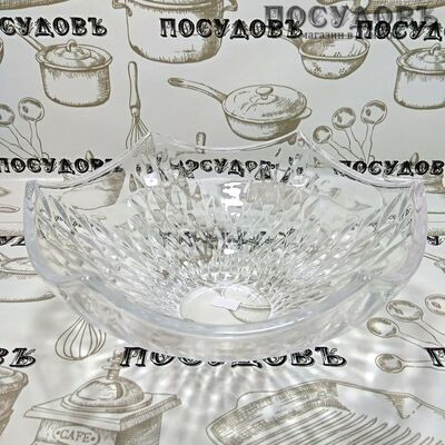 КНР TF474 конфетница, стекло, Ø250×100 мм, в упаковке 1 шт.