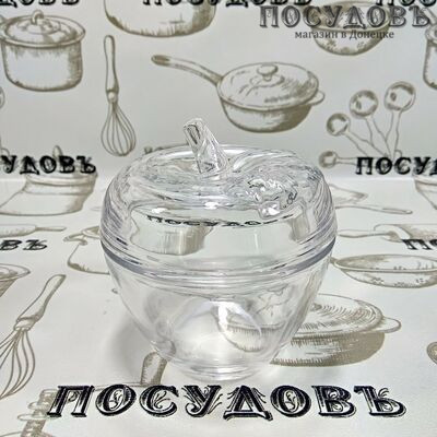 КНР Тыква 629 сахарница с крышкой, стекло, в упаковке 2 пр.