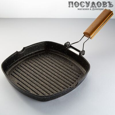 Webber Black Onyx ВЕ-4513/24N сковорода-гриль Ø240×40 мм, алюминий литой, мраморное покрытие, 1 шт.