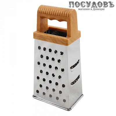 Webber ВЕ-049 терка 4-х гранная, (сталь нержавеющая), ручка пластик под дерево, Россия