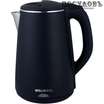 WillMark WEK-2002PS электрочайник, 2000 Вт, 2000 мл, двойной нержавейка/пластик, цвет синий