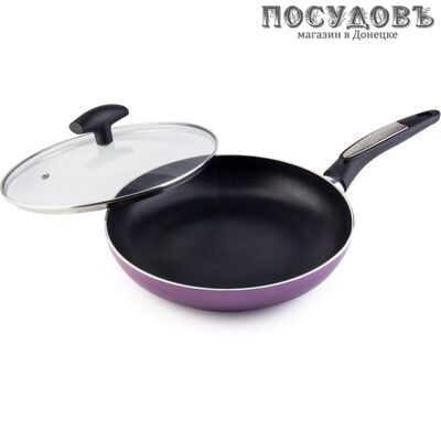 Galaxy Line GL9828 сковорода с крышкой Ø250 мм, алюминий штампованный, антипригарное покрытие Silkware