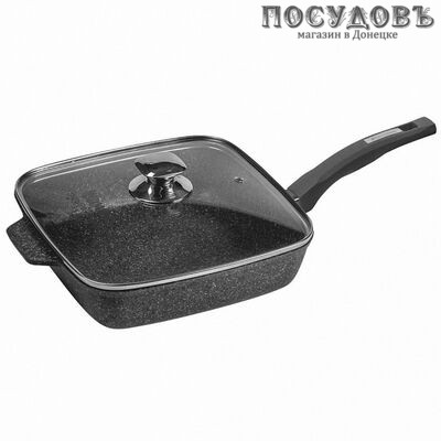 Мечта Гранит Star с27803 сковорода-гриль с крышкой Ø260 мм, алюминий литой, гранитное покрытие Greblon