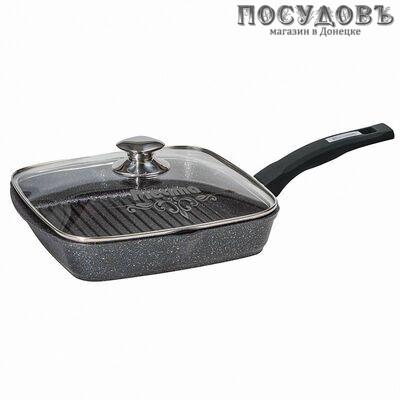 Мечта Гранит Star с68803 сковорода-гриль с крышкой Ø280 мм, алюминий литой, гранитное покрытие Greblon