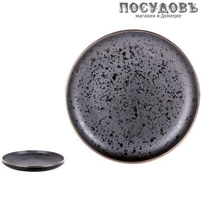 Коралл Elite black 19S509S/P тарелка десертная, Ø180×30 мм, керамика