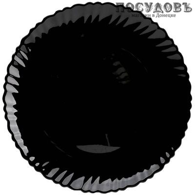 Коралл Nero Classico HY23LHP95 тарелка обеденная, Ø240×25 мм, стеклокерамика