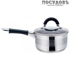 KING Hoff KH-1254 ковш с крышкой 1,0 л, сталь нержавеющая, Ø140 мм, 2 пр.