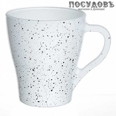 Pasabahce Stella 1649/Р601 белая кружка, 250 мл, стекло, белый