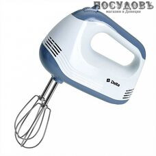 Delta DL-5075 миксер ручной, 250 Вт, 5 скоростей, цвет белый с серым