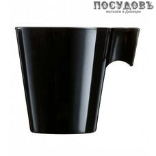 Luminarc Flashy Longo J7271 кружка, 220 мл, стекло упрочненное, черный, Франция