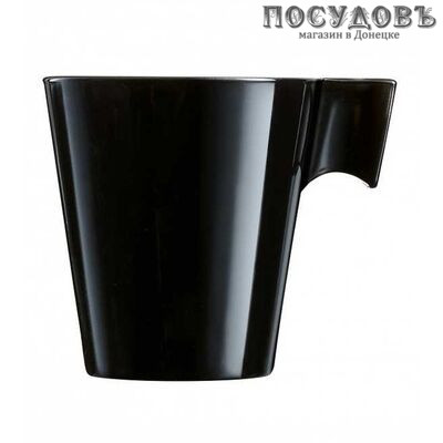 Luminarc Flashy Longo J7271 кружка, 220 мл, стекло упрочненное, черный, Франция