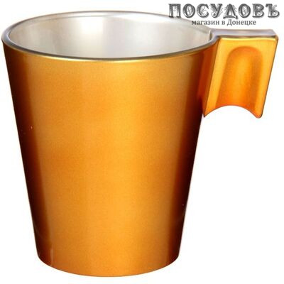 Luminarc Flashy Longo J7274 кружка, 220 мл, стекло упрочненное, золотой, Франция