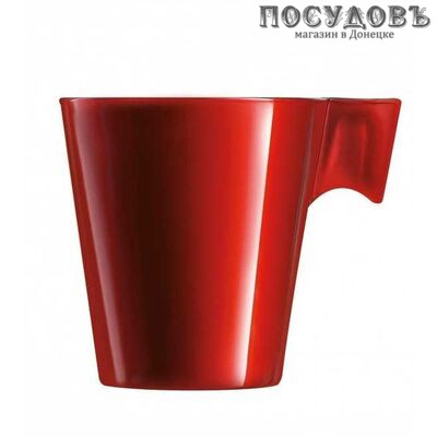 Luminarc Flashy Longo J7272 кружка, 220 мл, стекло упрочненное, красный, Франция