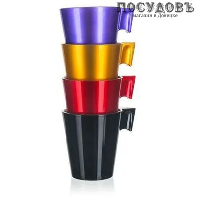 Luminarc Flashy Longo J7275 кружки в наборе, стекло упрочненное, Франция, в упаковке 4 шт.