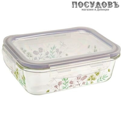 HITT Botanica H-BO165 контейнер с крышкой, стекло жаропрочное, 1000 мл, 2 пр.