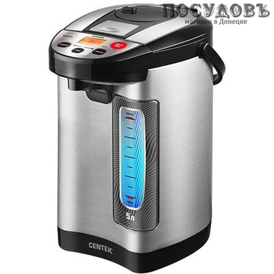 Centek CT-0084 термопот 5,0 л, 890 Вт, корпус: сталь нержавеющая, цвет стальной матовый