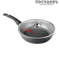 Горница Гранит с2052аг сковорода с крышкой Ø200×51 мм, алюминий литой, гранитное покрытие Pfluon