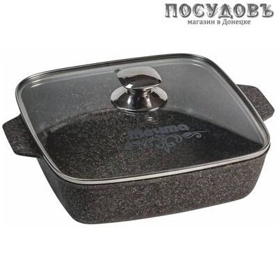 Мечта Premium 37902 жаровня с крышкой Ø240 мм, алюминий литой, гранитное покрытие Greblon