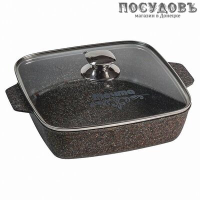 Мечта Premium 39902 жаровня с крышкой Ø280 мм, алюминий литой, гранитное покрытие Greblon