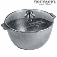 Мечта Гранит 46701 кастрюля с крышкой 6,0 л, алюминий литой, гранитное покрытие Greblon 4 слоя