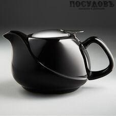 Rosario Ф19-006R черный, чайник заварочный с фильтром из нержавеющей стали, 800 мл, керамика, в подарочной упаковке 1 шт