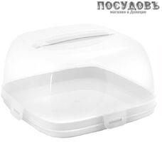 М-пластика М1121 тортница с крышкой, полипропилен, цвет белый, 150×280×280 мм