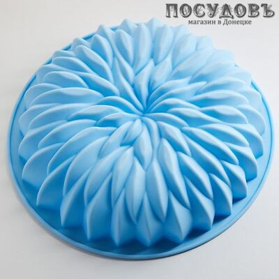 Alpenkok Забава AK-6212S, круглая форма для выпечки кекса, силикон персикового цвета, Ø260×58 мм, на блистере 1 шт