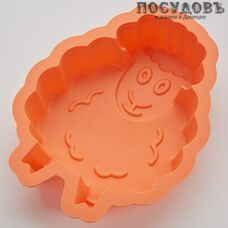 Webber Овечки BE-4397S форма для выпечки, силикон, 205×157×47 мм, цвет персиковый