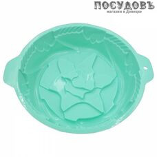 Alpenkok Орхидея AK-6031S круглая форма для выпечки кекса, силикон, 300×250×60 мм, цвет мятный