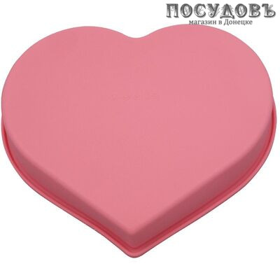 Alpenkok Love AK-6062S сердце форма для выпечки, силикон, 215×245×40 мм, цвет розовый