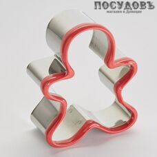 Webber Человечек BE-4350 форма для печенья, 50×40×20 мм, сталь нержавеющая, коралловый цвет