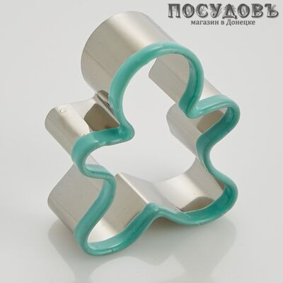 Webber Человечек BE-4350 форма для печенья, 50×40×20 мм, сталь нержавеющая, мятный цвет