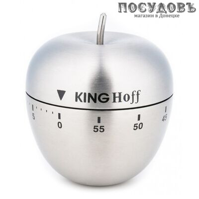 KING Hoff KH-3133, таймер кухонный, Ø63×72 мм, сталь нержавеющая без упаковки 1 шт.