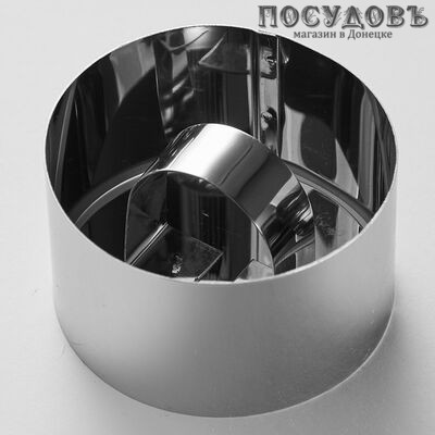 Webber BE-4484 металлик, круглая форма кулинарная, сталь нержавеющая, Ø70×45 мм, Россия