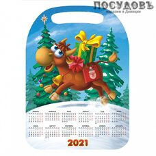 Добрый Дом 2021. Бык скачет К-206 доска разделочная, материал дерево 210×290 мм