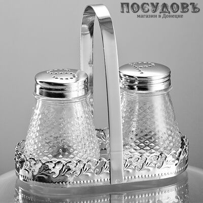 Забава РК-7007 набор для специй, стекло, хромированый металл, в упаковке 3 пр.