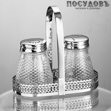 Забава РК-7012 набор для специй, стекло, хромированый металл, в упаковке 3 пр.