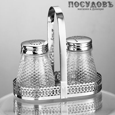 Забава РК-7012 набор для специй, стекло, хромированый металл, в упаковке 3 пр.