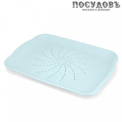 Starplast 09900 поднос-сушилка с поддоном, пластик, 360×273×28 мм, цвет голубой, мятный, бежевый, 2 пр.