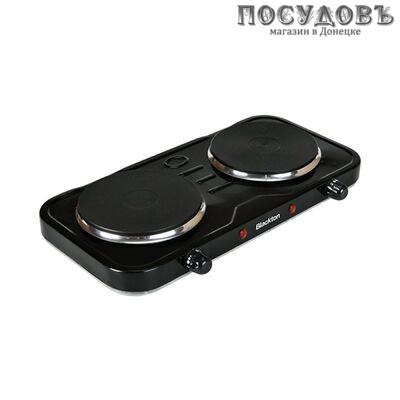 Blackton Bt HP218B плита электрическая, 2-конфорочная, 2000 Вт, эмалированное покрытие, цвет черный