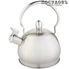 Webber ВЕ-0560 чайник со свистком, 2 л, сталь нержавеющая, цвет: сатин, 1 шт.