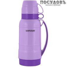 Webber 25018/15 термос с крышкой-стаканом, колба стеклянная 1800 мл, цвет лавандовый