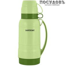 Webber 25018/3 термос с крышкой-стаканом, колба стеклянная 1800 мл, цвет зеленый