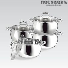 Maestro MR-3515-8 набор кастрюль, сталь нержавеющая, 8 пр.