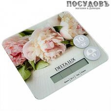 Delta Lux Цветы DE-006KE весы кухонные, 200×182×h18 мм, до 10,0 кг
