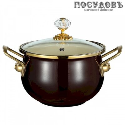 ZEIDAN Mocco Z80118-02 кастрюля с крышкой 6,5 л, Ø240 мм, сталь углеродистая, эмалированное трехслойное покрытие