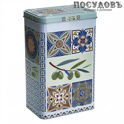 РФЖУ Итальянский декор 270-01901 банка для хранения, 215×135×95 мм, 2700 мл, жесть