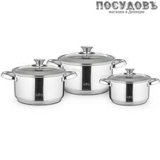 LARA Чикаго LR02-77 набор посуды, сталь нержавеющая AISI 201, 6 пр.