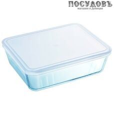 Pyrex 243P000 форма для запекания с крышкой, стекло жаропрочное, 250×190×80 мм